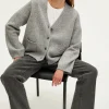 Pablo Gilet gris chiné à col V - JOZIE GrisChiné Clearance