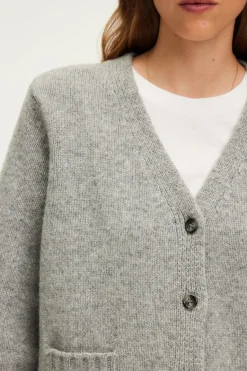 Pablo Gilet gris chiné à col V - JOZIE GrisChiné Clearance
