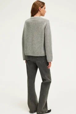 Pablo Gilet gris chiné à col V - JOZIE GrisChiné Clearance