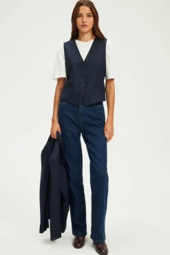 Pablo Gilet sans manche à rayures - MALVINA Marine Cheap