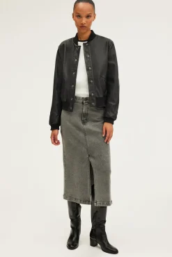Pablo Jupe midi en denim - CLAUDIA anthracite Cheap