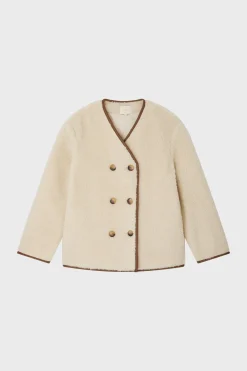 Pablo Manteau court en fausse fourrure - LILA Naturel Hot