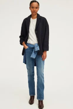 Pablo Manteau court en tweed lurex - LILA Marine Online
