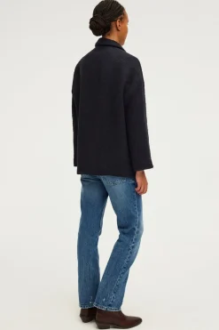 Pablo Manteau court en tweed lurex - LILA Marine Online