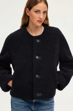 Pablo Manteau court réversible en peau lainée - LISON Marine Discount