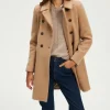 Pablo Manteau mi-long cintré - LIORA Camel Hot
