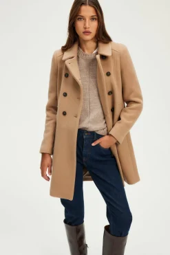 Pablo Manteau mi-long cintré - LIORA Camel Hot