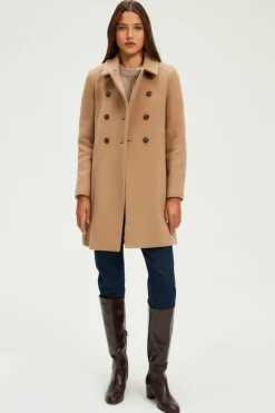 Pablo Manteau mi-long cintré - LIORA Camel Hot