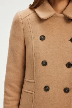 Pablo Manteau mi-long cintré - LIORA Camel Hot