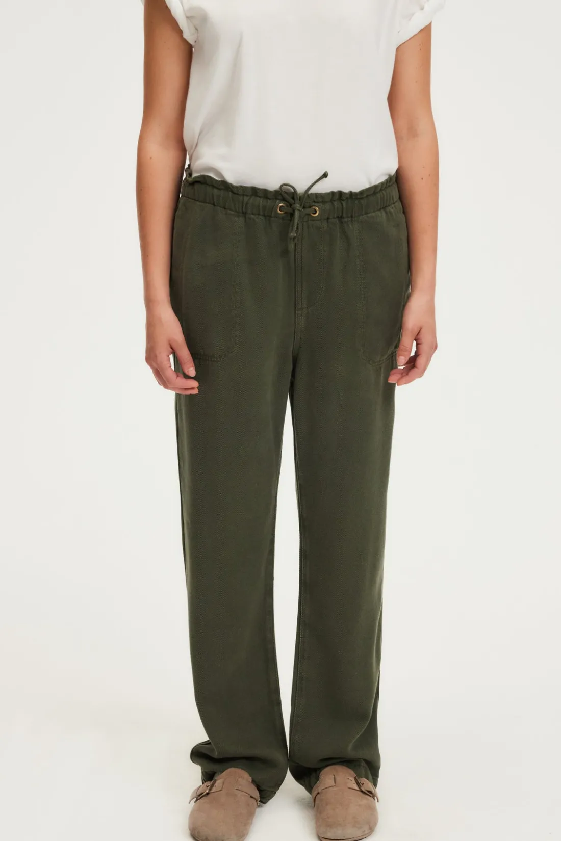 Pablo Pantalon cargo - NETTIE Kaki Discount