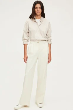 Pablo Pantalon carotte uni - NOUAILA Ecru Clearance