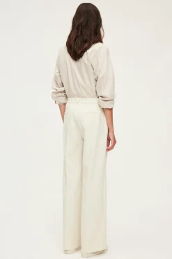 Pablo Pantalon carotte uni - NOUAILA Ecru Clearance