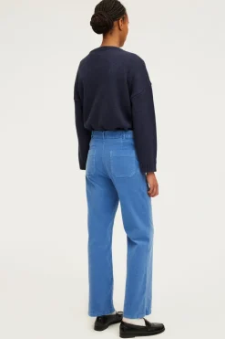 Pablo Pantalon droit en velours ciel - NANETTE Bleuciel Sale