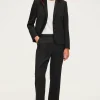 Pablo Pantalon droit élastiqué - NIHAL Noir Outlet