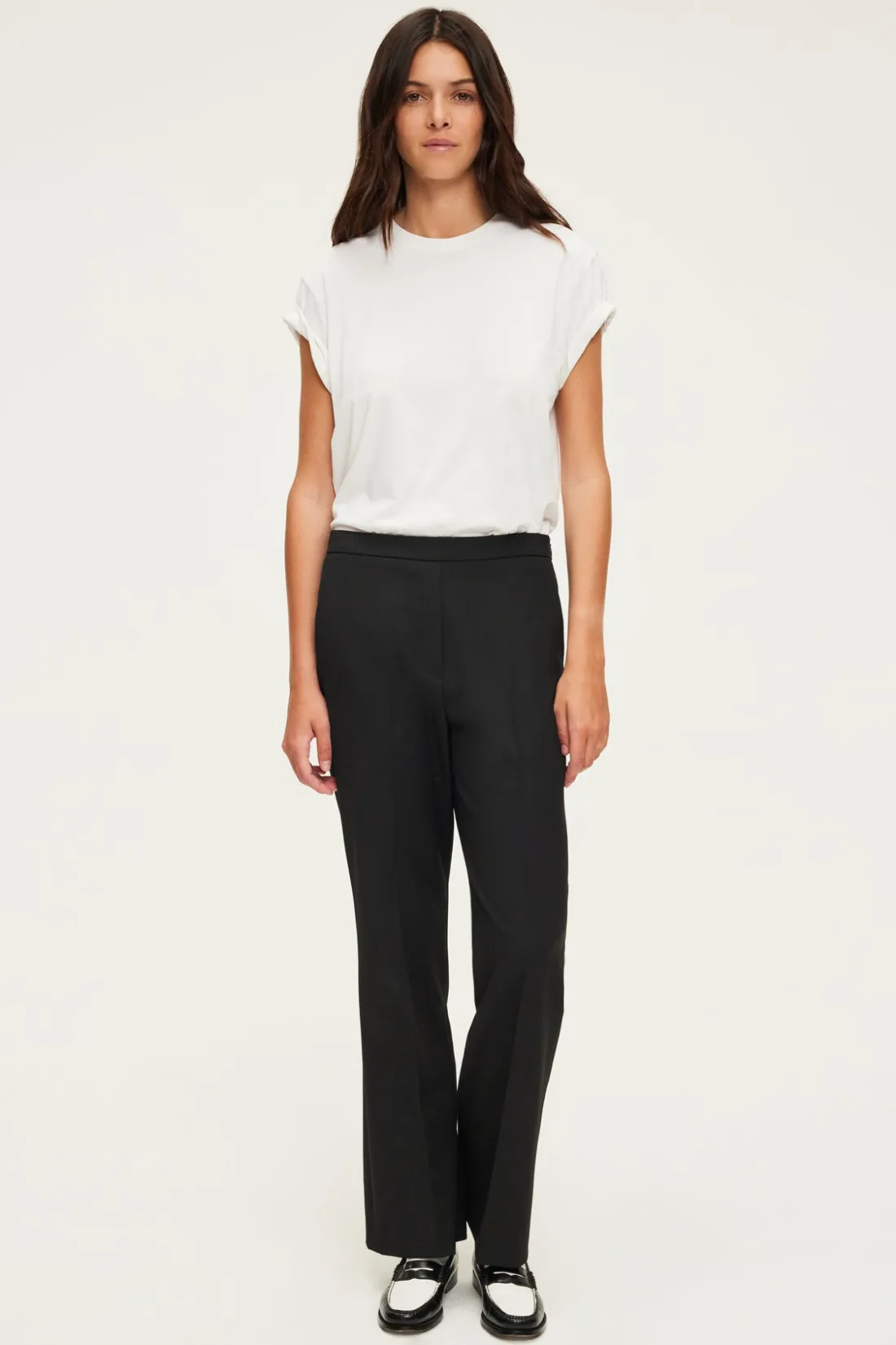 Pablo Pantalon droit élastiqué - NIHAL Noir Outlet