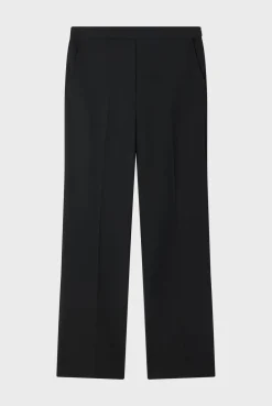 Pablo Pantalon droit élastiqué - NIHAL Noir Outlet