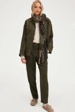Pablo Pantalon en velours fluide à côtes - NESS VertKaki Online