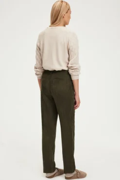 Pablo Pantalon en velours fluide à côtes - NESS VertKaki Online