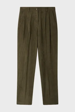 Pablo Pantalon en velours fluide à côtes - NESS VertKaki Online