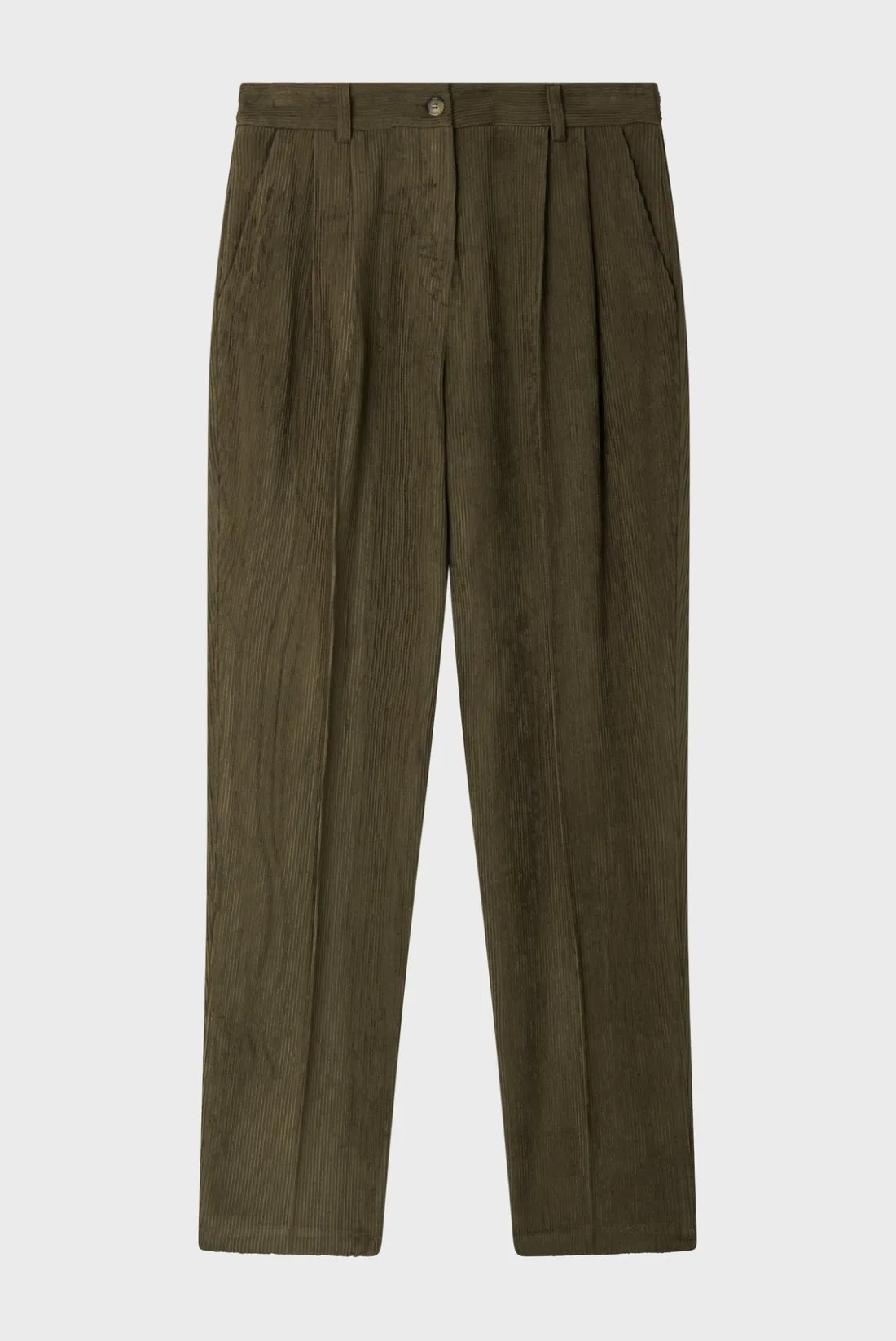 Pablo Pantalon en velours fluide à côtes - NESS VertKaki Online