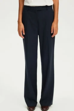 Pablo Pantalon large à fines rayures - NOLENE Marine Discount