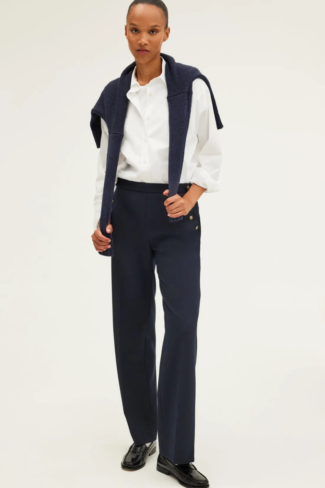 Pablo Pantalon large à pont - NELCIE Marine Outlet