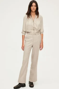 Pablo Pantalon large à rayures et sequins - NAYLA Sable Store