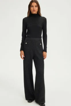 Pablo Pantalon large en tweed et lurex - NARELLE Noir Best