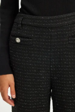 Pablo Pantalon large en tweed et lurex - NARELLE Noir Best