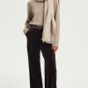 Pablo Pantalon large en velours lisse - NAIS Cinanon Fashion