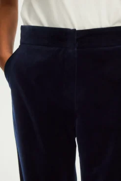Pablo Pantalon large en velours lisse - NAIS Marine Outlet
