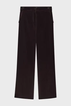Pablo Pantalon large en velours lisse - NAIS Cinanon Fashion