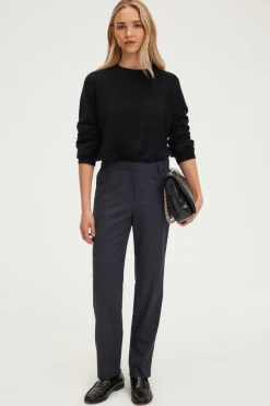Pablo Pantalon slim à petits carreaux - NOLWENN Marine Discount