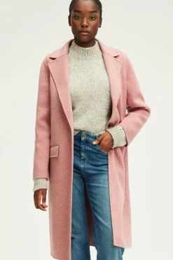 Pablo Pardessus en laine double face - LISSANDRE Rose Discount