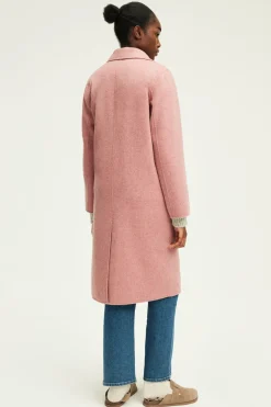 Pablo Pardessus en laine double face - LISSANDRE Rose Discount