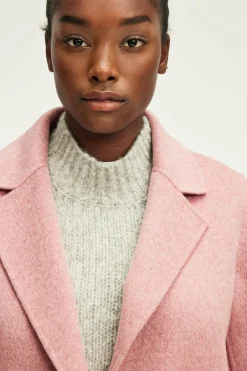 Pablo Pardessus en laine double face - LISSANDRE Rose Discount