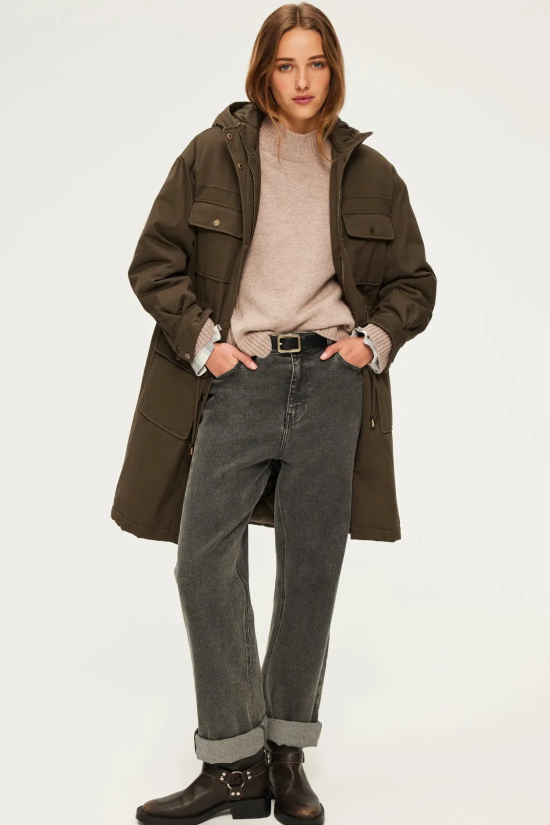 Pablo Parka à capuche - LISE Kaki Store