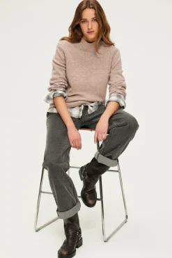 Pablo Pull à col montant en laine - JOVIE Beigerosé Sale