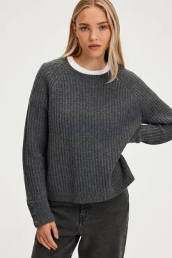 Pablo Pull à côtes en laine - JOLYANNE Grismoyen Online