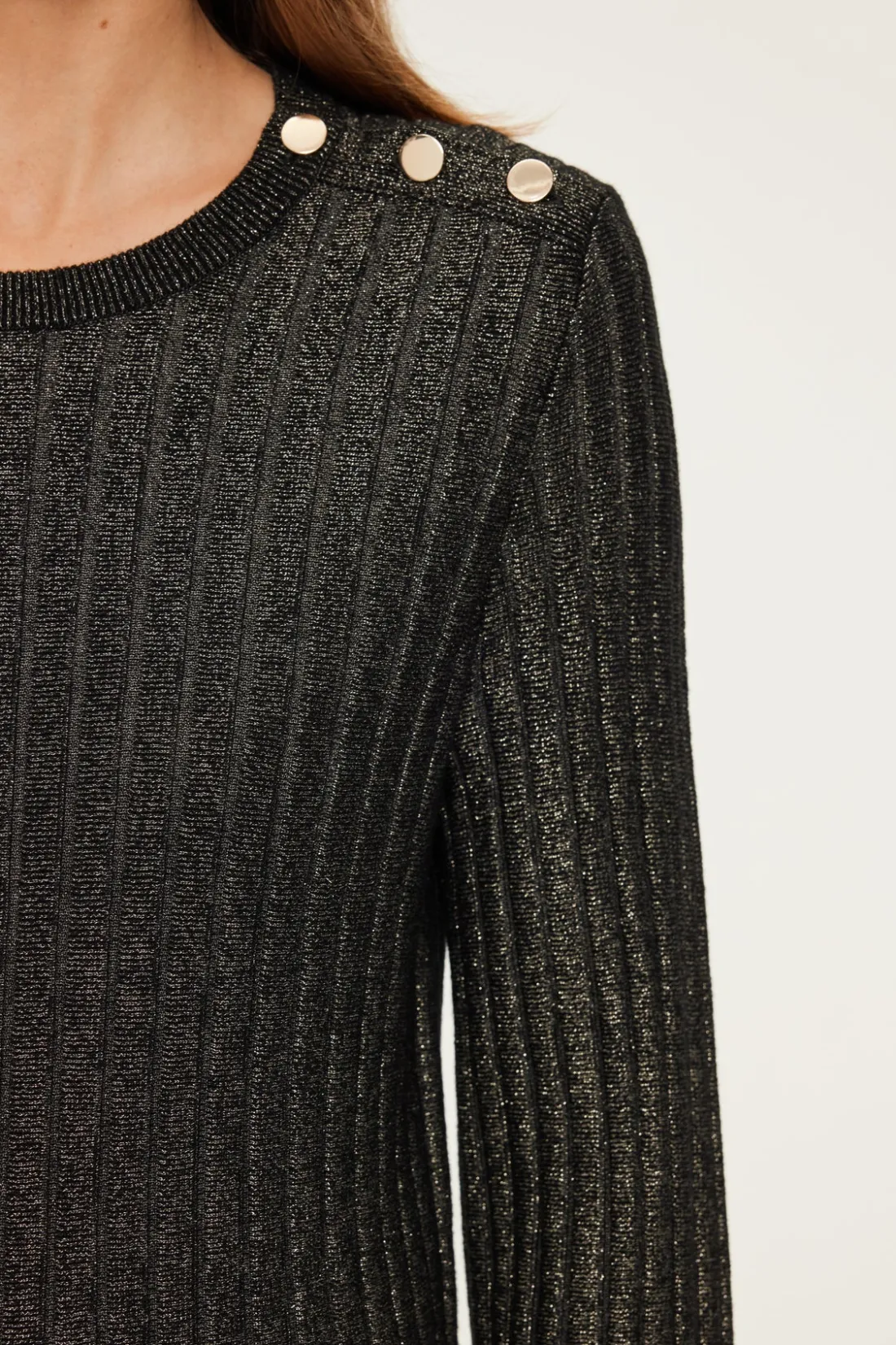 Pablo Pull à côtes en lurex - JOIA Or Best