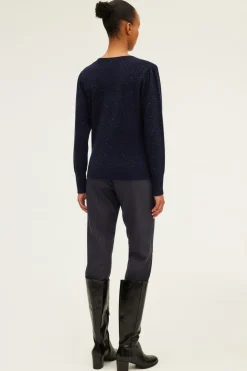 Pablo Pull à strass en laine - JIVAN Marine Outlet