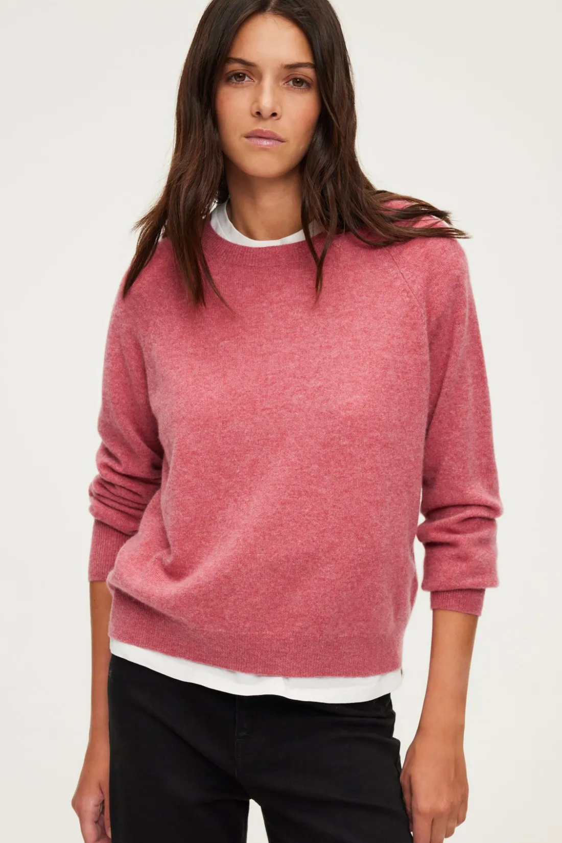 Pablo Pull col rond en cachemire - JULISSA Rose Best Sale