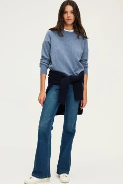 Pablo Pull col rond en cachemire - JULISSA Indigo Best Sale