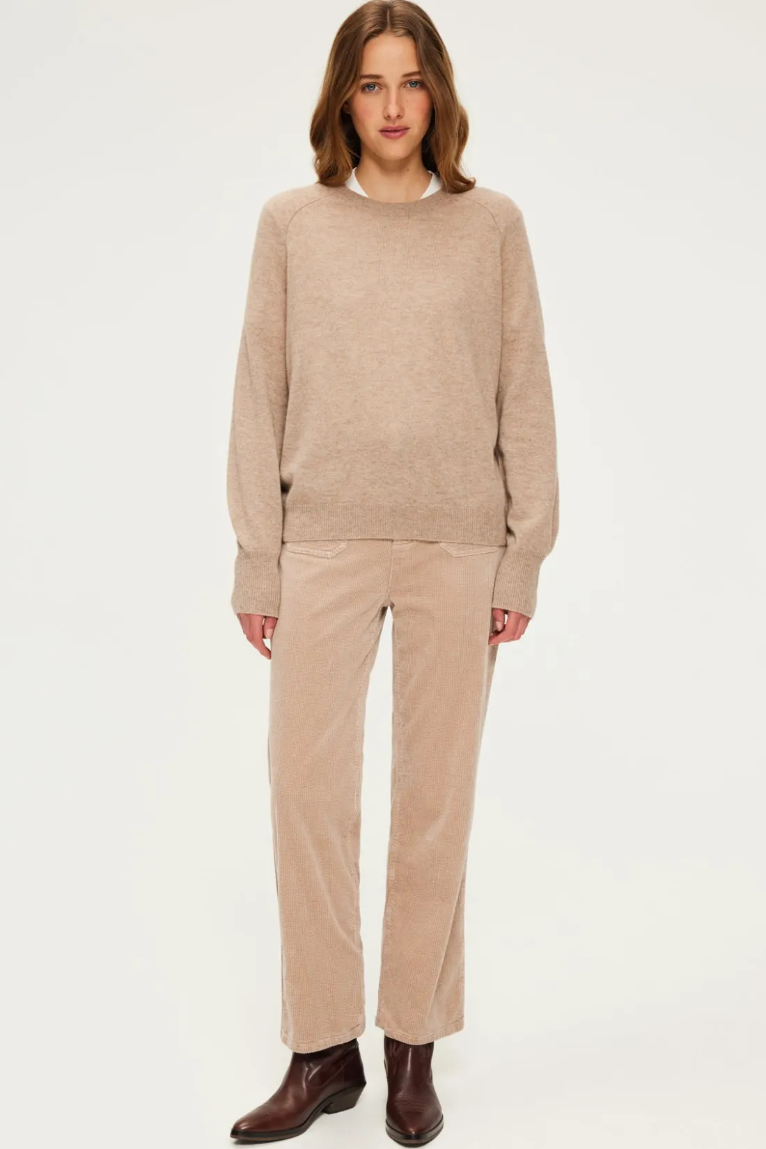 Pablo Pull col rond en cachemire - JULISSA Beige Best Sale