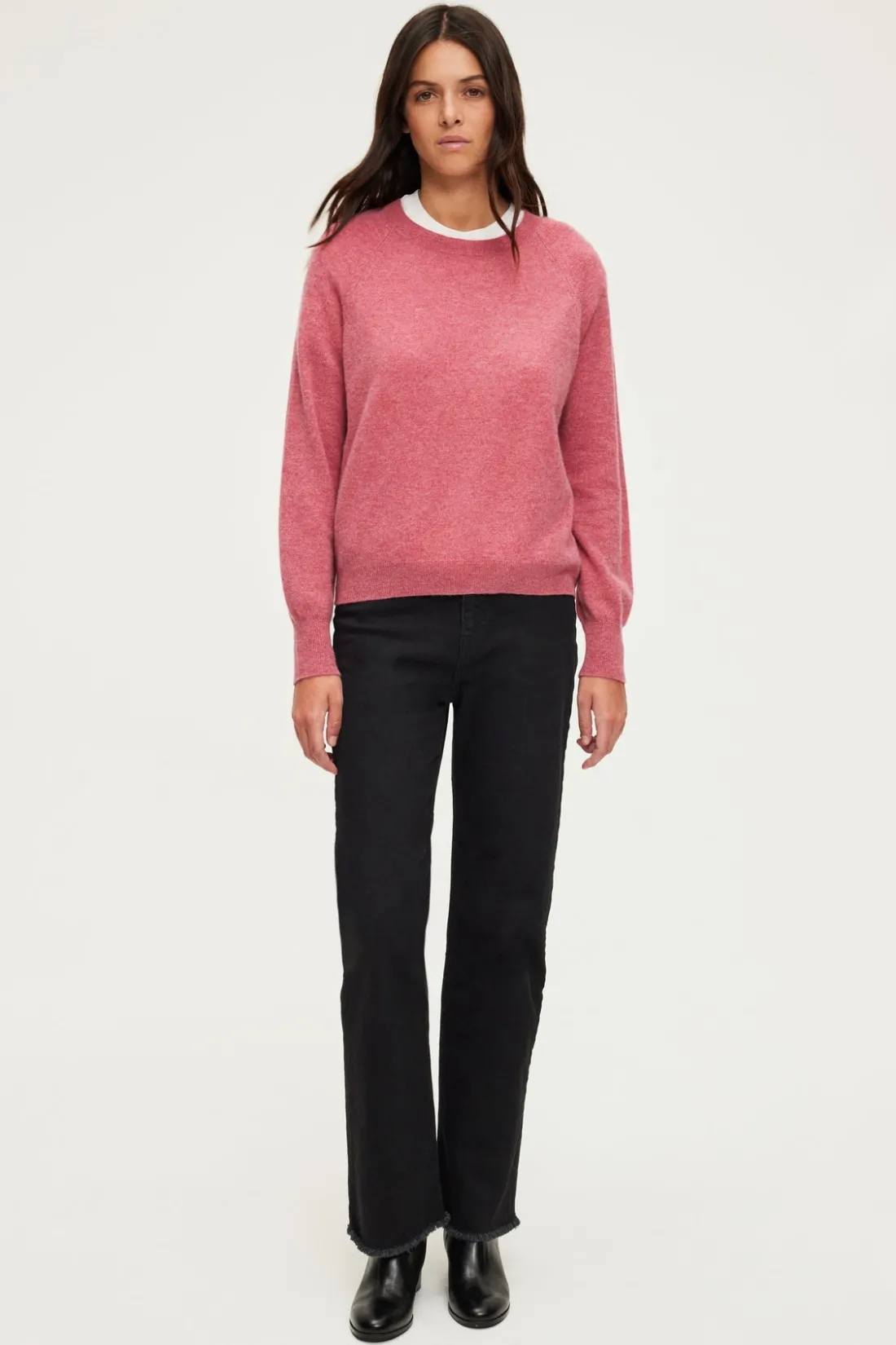 Pablo Pull col rond en cachemire - JULISSA Rose Best Sale