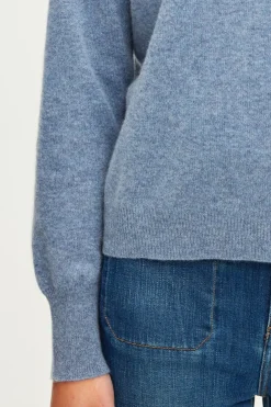 Pablo Pull col rond en cachemire - JULISSA Indigo Best Sale