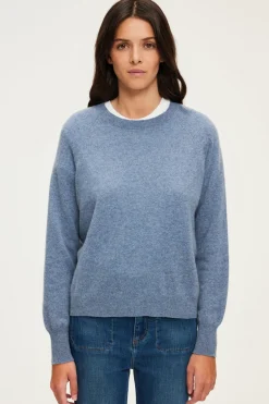Pablo Pull col rond en cachemire - JULISSA Indigo Best Sale