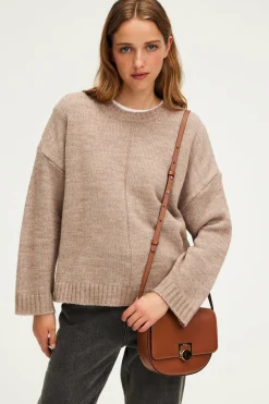 Pablo Pull col rond en laine mélangée beige - JOSSIA Beigerosé Cheap