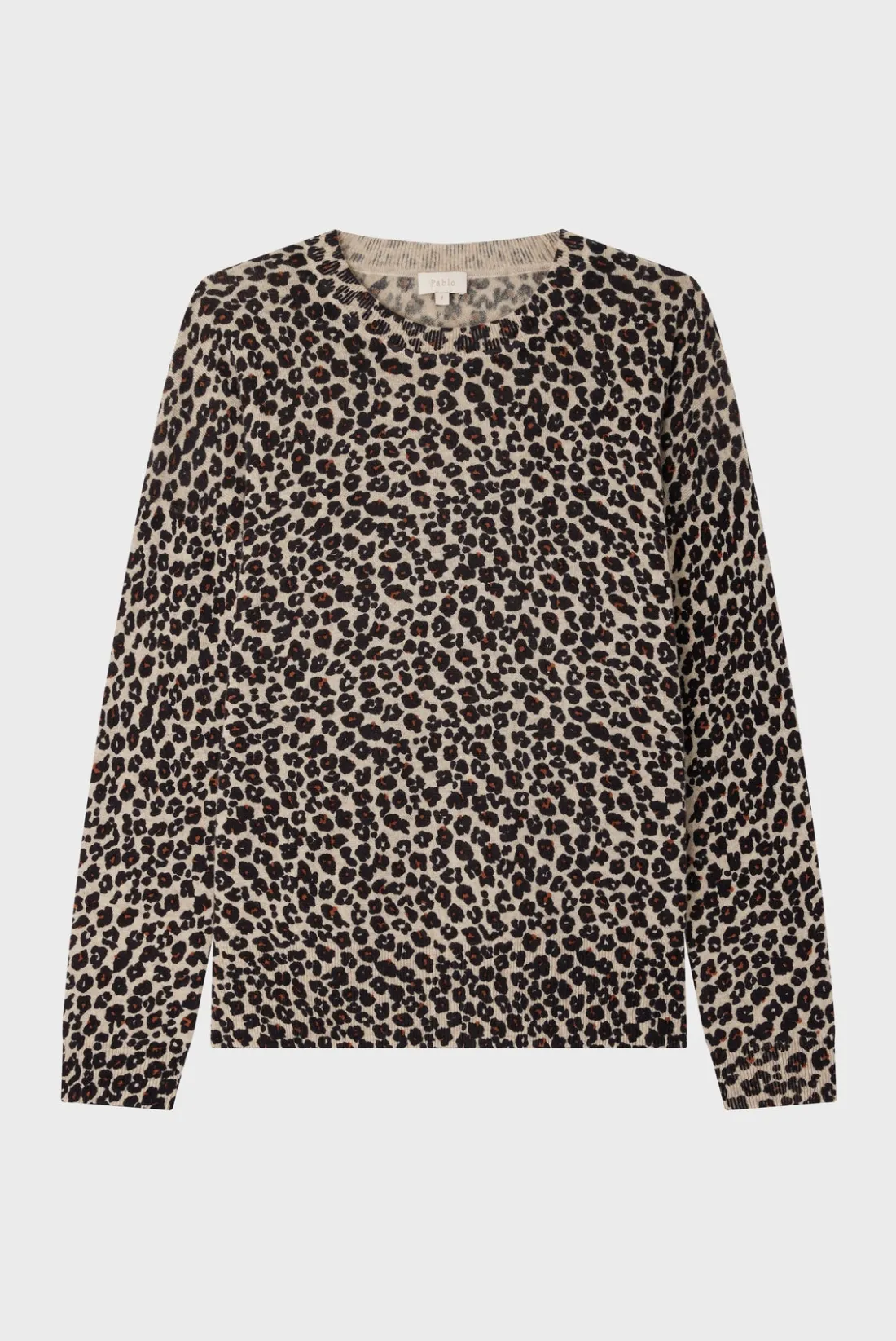 Pablo Pull col rond léopard - JACQUEMINE Beige Outlet