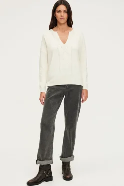 Pablo Pull écru ajouré en laine - JULICIA Ecru Sale